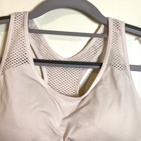 Women's White Sports Bra Racerback Padded Bra Support - Picture 2 of 8